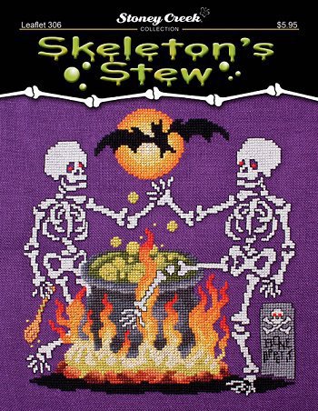 Stoney Creek Skeleton Stew LFT306 halloween cross stitch bible pattern