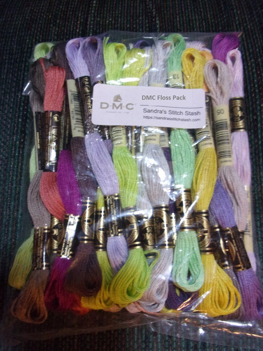 This floss pack contains all the DMC floss required to stitch Nora Corbett's "Inkberry Holly NC-227"