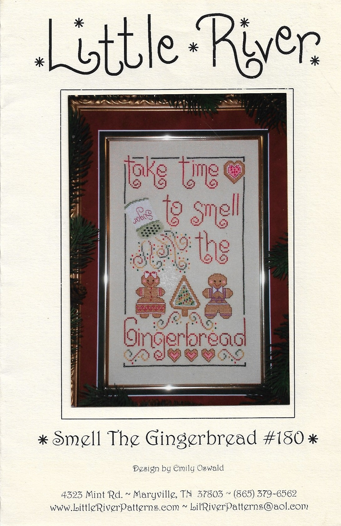 Little River Smell The Gingerbread 180 christmas cookies cross stitch pattern