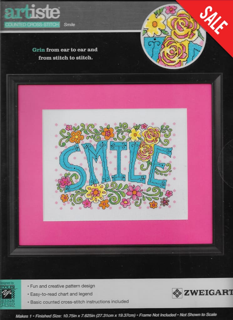 Artiste Smile cross stitch kit