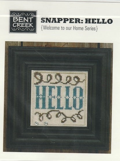 Bent Creek Snapper: Hello cross stitch pattern