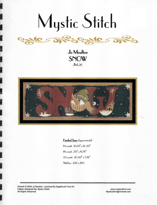 Mystic Stitch Snow winter cross stitch pattern