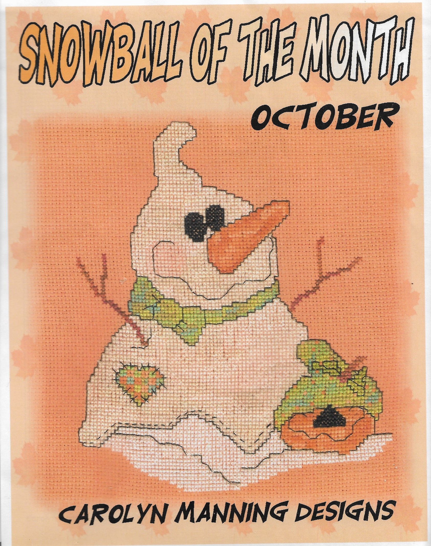 Carolyn Manning Snowball of the month cross stitch pattern