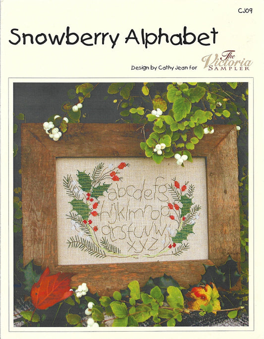 Victoria Sampler Snowberry Alphabet CJ09 cross stitch pattern