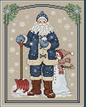 Sue Hillis Snowflake Santa Christmas cross stitch pattern