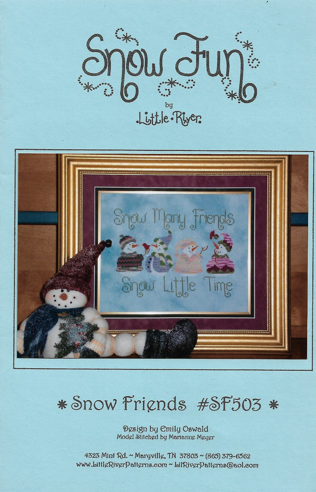 Little River Snow Friends cross stitch pattern