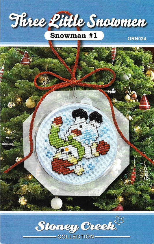 Stoney Creek Snowman #1 ORN024 Christmas ornament cross stitch pattern