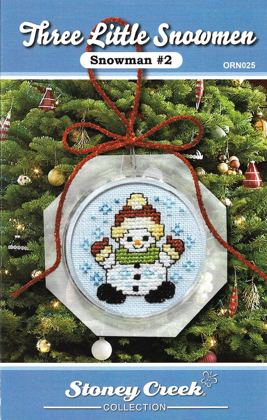 Stoney Creek Snowman #2 Three little snowmen christmas ornament cross stitch pattern