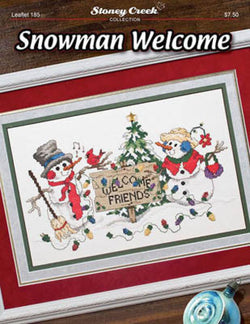 Stoney Creek Snowman Welcome LFT185 cross stitch pattern