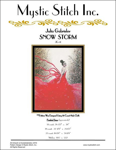 Mystic stitch Snow storm cross stitch pattern