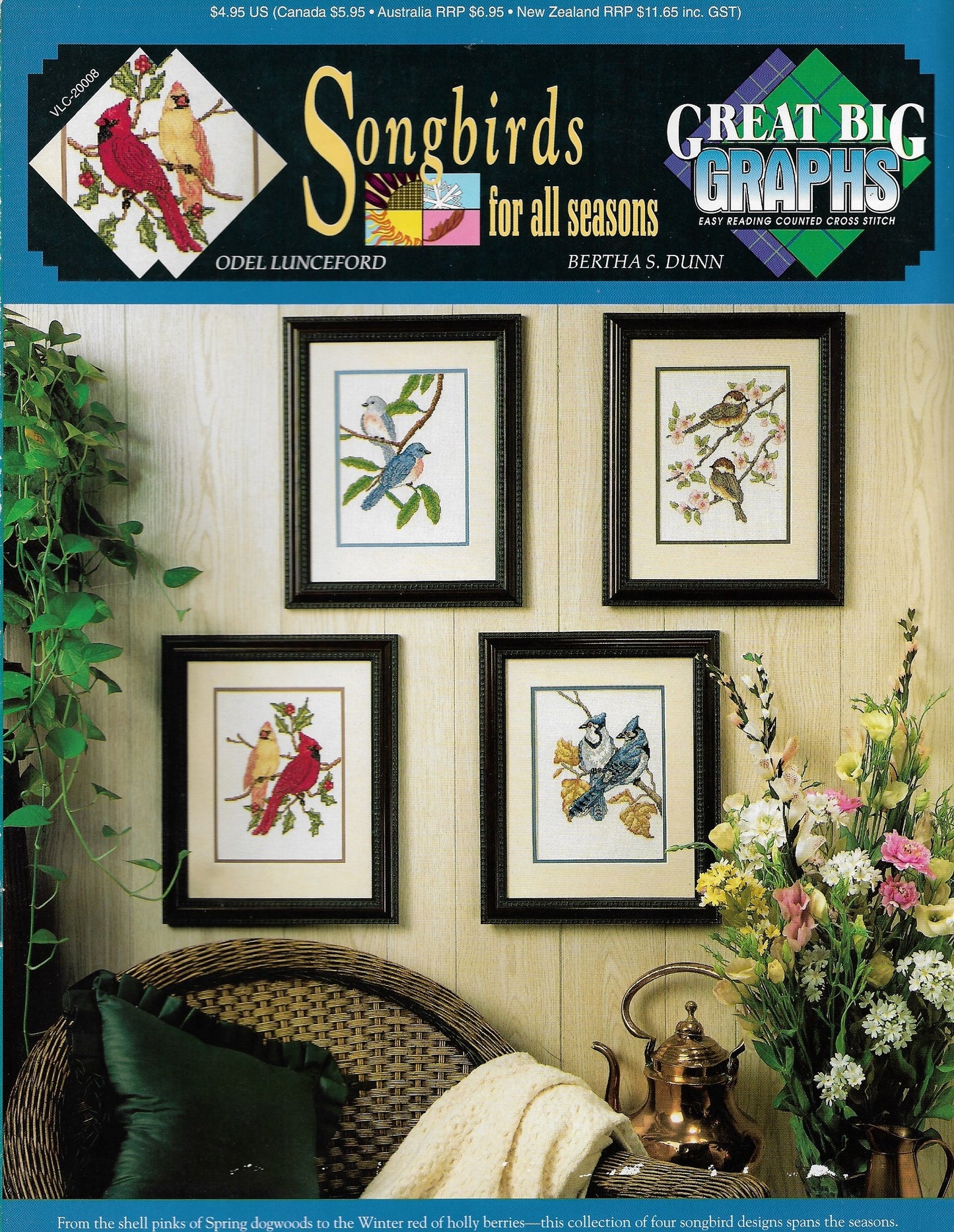 Great Big Graphics Songbirds for all Seasons cross stitch pattern