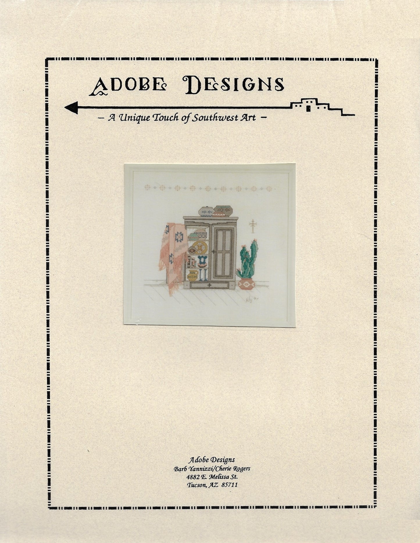 Adobe Designs Southwest Treasures southwest cross stitch pattern