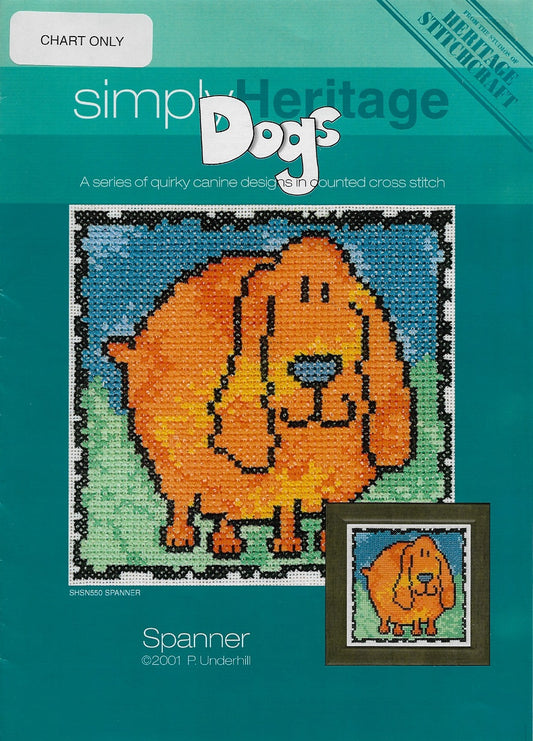 Heritage Stitchcraft Spanner dog cross stitch pattern