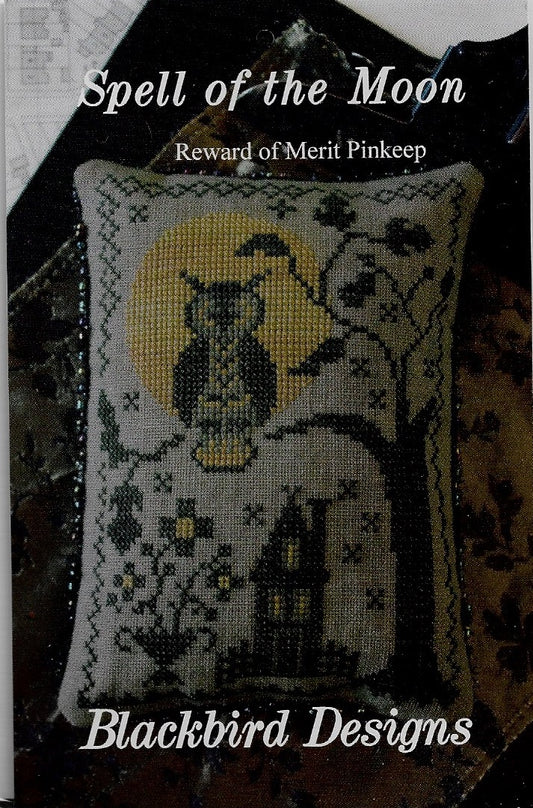 Blackbird Spell of the Moon Halloween Reward of Merit cross stitch pattern