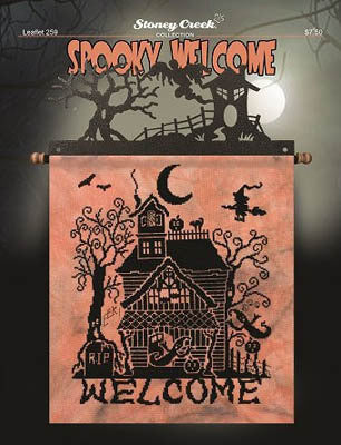 Stoney Creek Spooky welcom LFT259 halloween cross stitch pattern