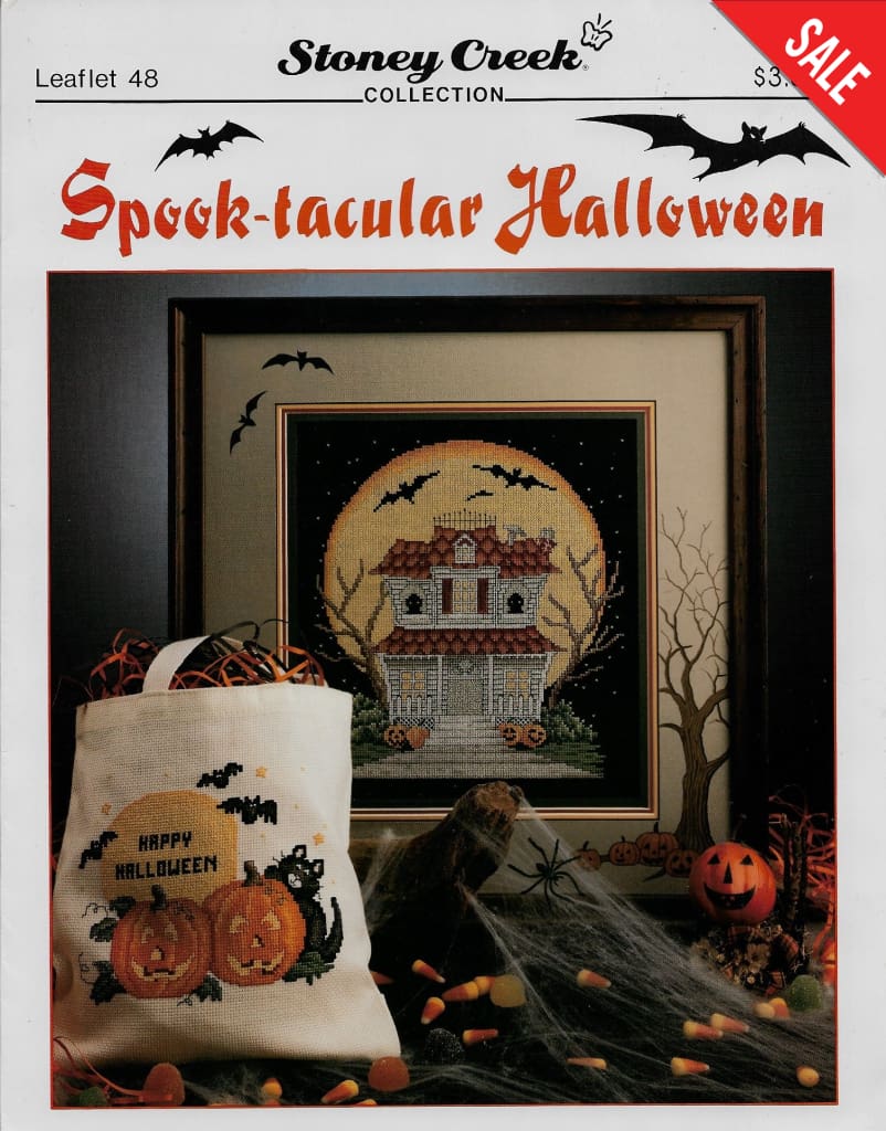 Stoney Creek Spook-tacular Halloween leaflat 48 cross stitch pattern