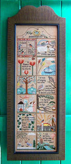 Carriage House Samplings Spring at Hawk Run Hollow cross stitch pattern