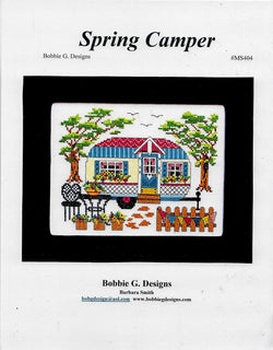 Bobbie G. Spring Camper cross stitch pattern