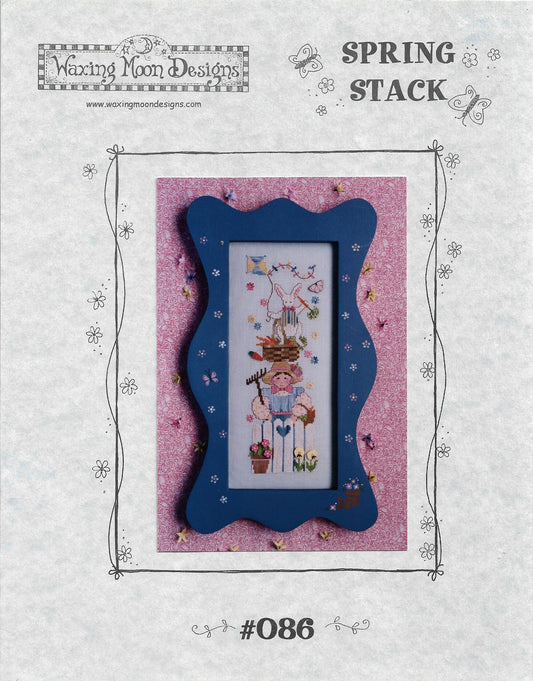 Waxing Moon Spring Stack cross stitch pattern