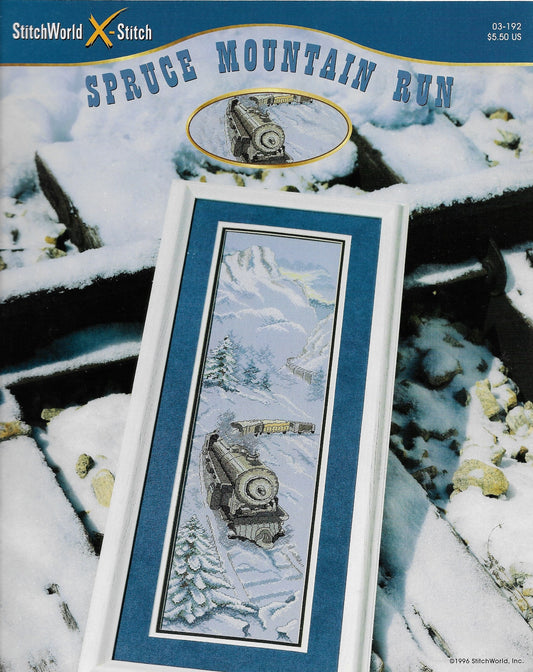 StitchWorld X-Stitch Spruce Mountain Run 03-192 train cross stitch pattern