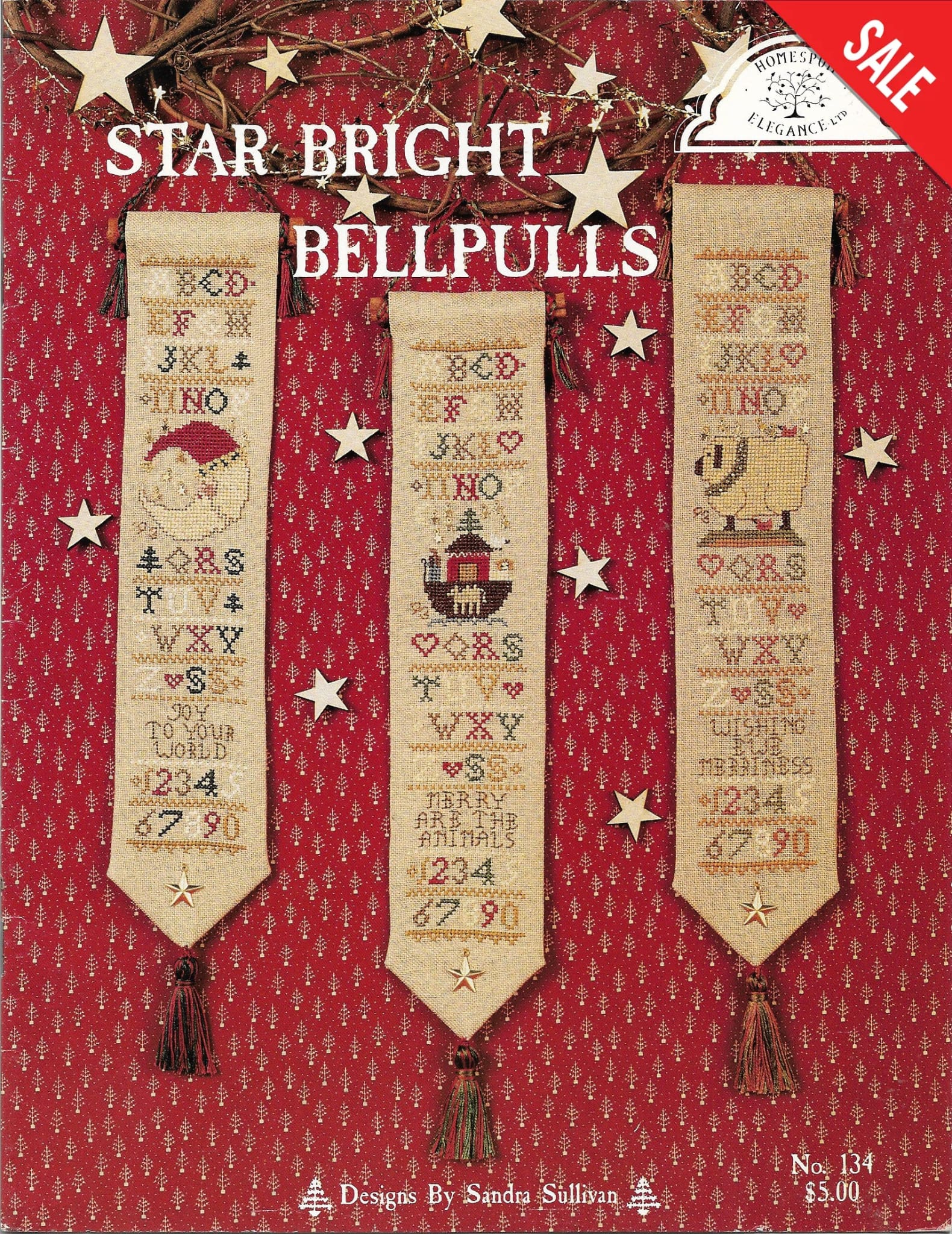 Homespun Elegance Star Bright Bellpulls cross stitch pattern