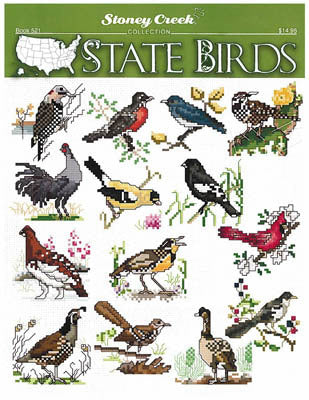 Stoney Creek State Birds BK521 cross stitch booklet