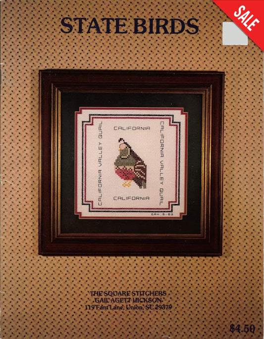 The Square Stitcher State Birds cross stitch pattern