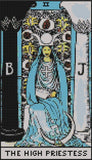 Austin Thread Crafts The High Priestess Tarot Card cross stitch pattern