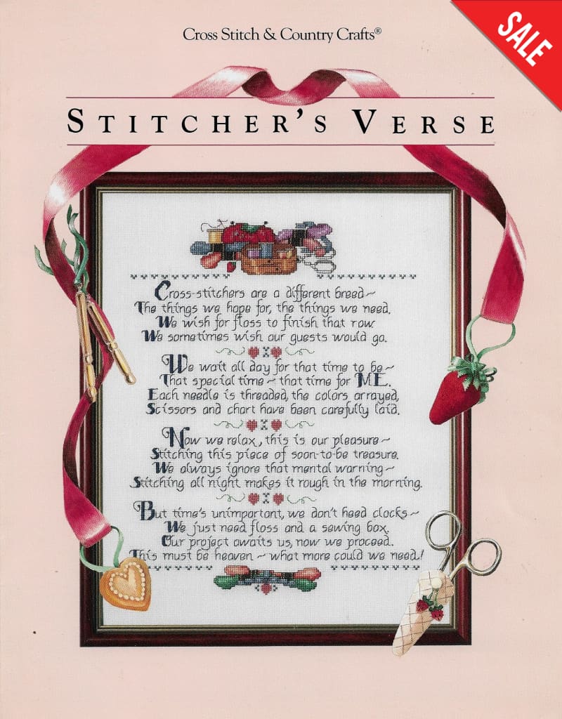 Cross Stitch & Country Crafts Stitcher's Verse cross stitch pattern