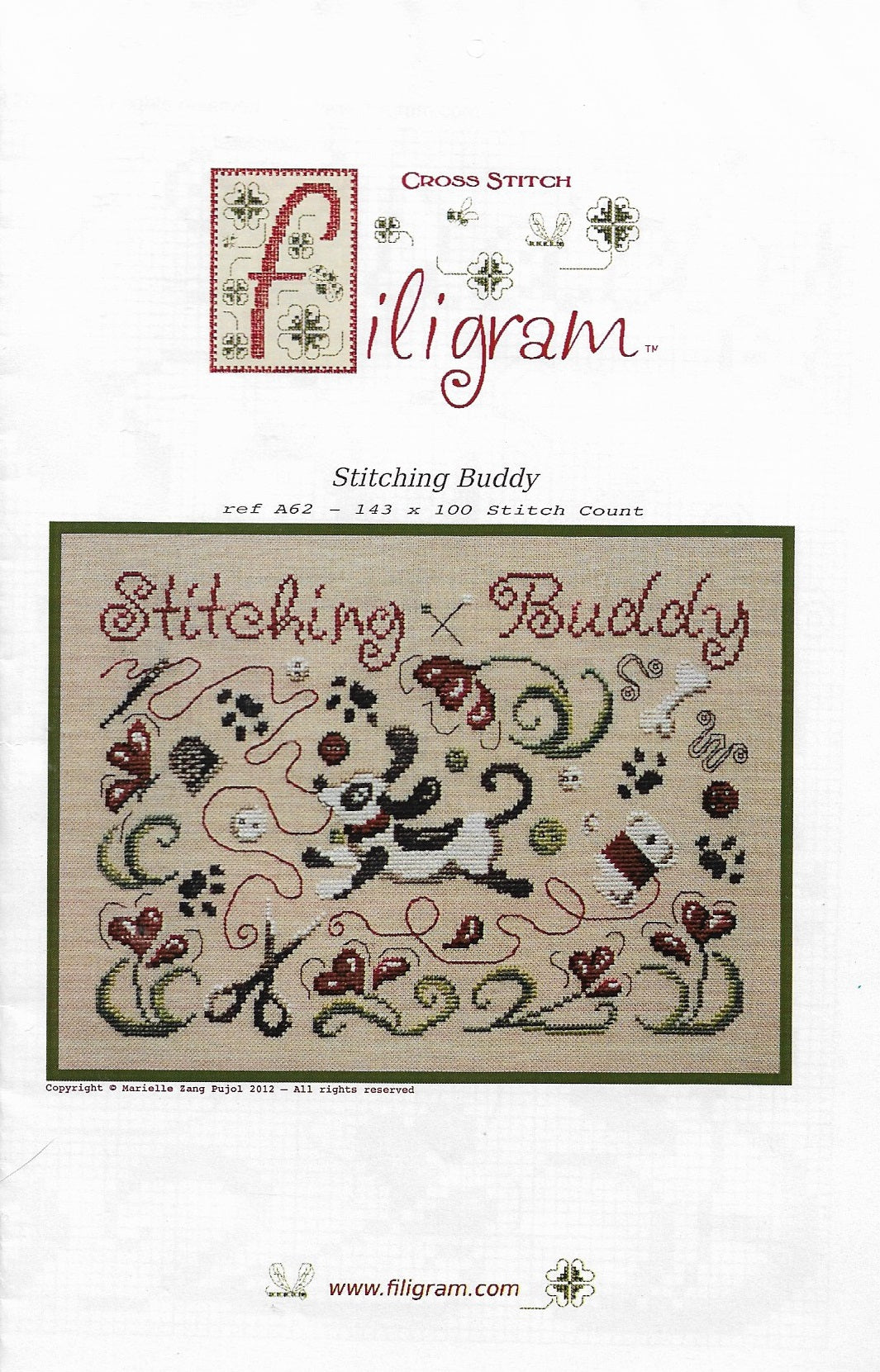 Filigram Stitching Buddy cross stitch pattern