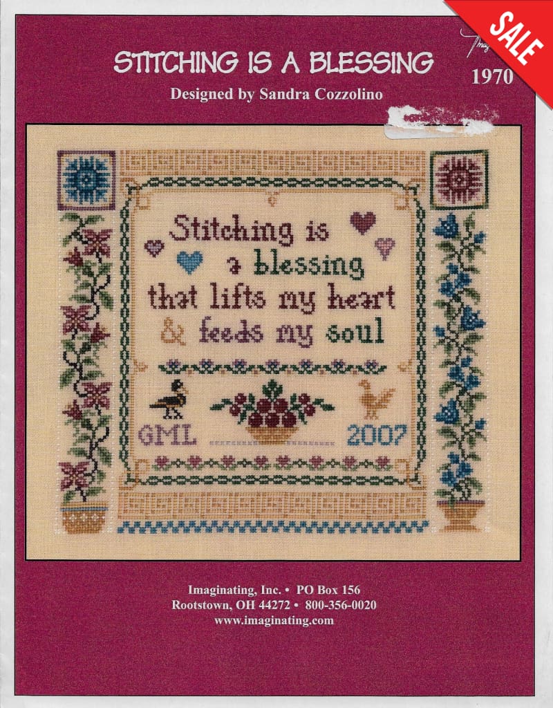 Imaginating Stitching is a Blessing 1970 cross stitch pattern