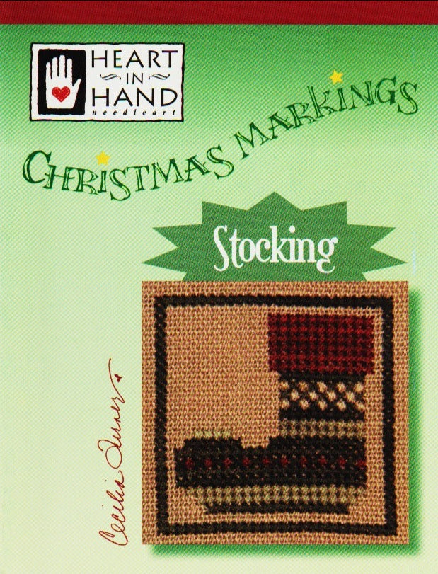Heart In Hand Christmas Markings Stocking cross stitch pattern