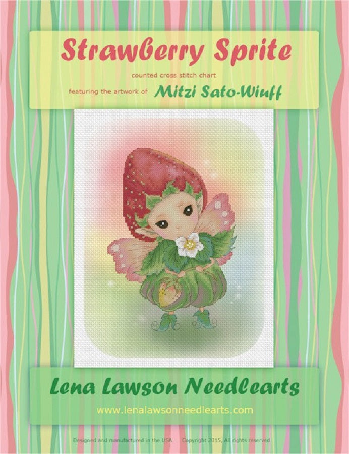 Lena Lawson Strawberry Sprite cross stitch pattern