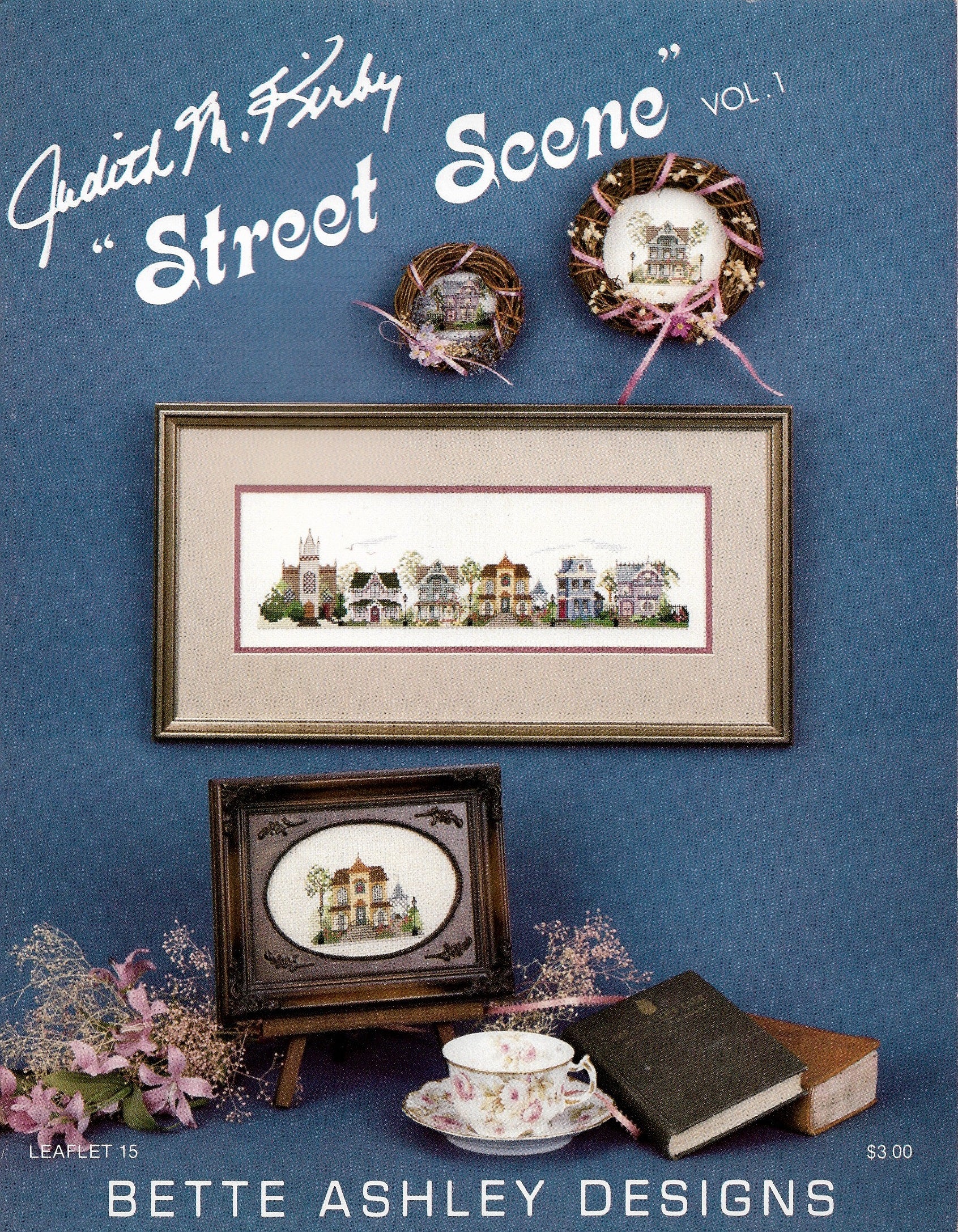 Bette Ashley Designs Street Scene 1 row house cross stitch pattern