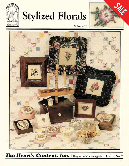 Heart's Content Stylized Florals II 7 cross stitch pattern