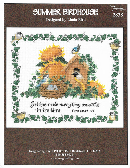 Imaginating Summer Birdhouse 2838 cross stitch pattern