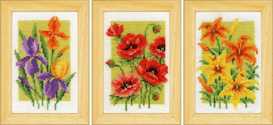 Vervaco T21579 Summer Flowers cross stitch kit