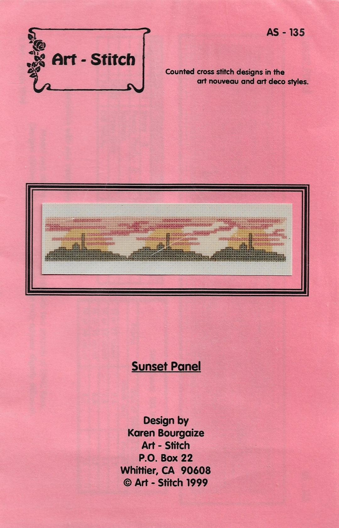 Art-Stitch Sunset Panel southwest cross stitch pattern