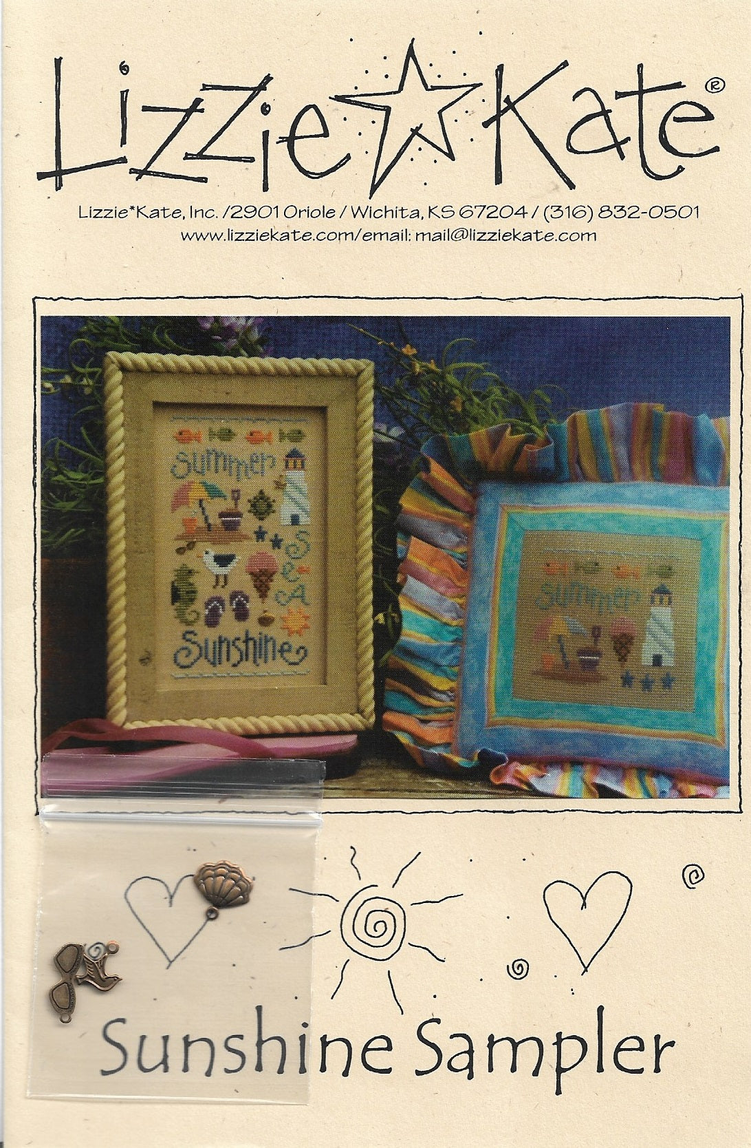 Lizzie Kate Sunshine Sampler LK117 cross stitch pattern