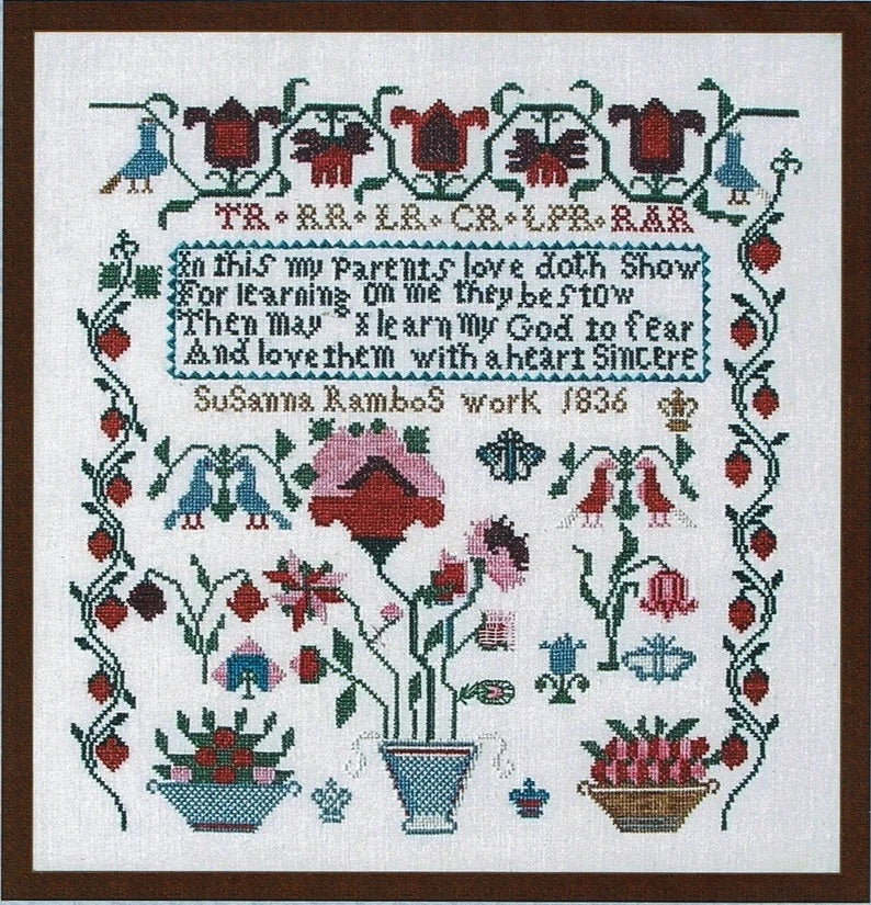 Cross-point Designs Susanna Rambo 1836 Sampler cross stitch