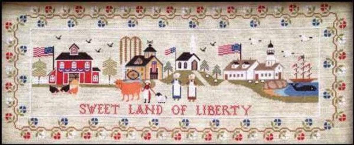 Twin Peak Primitives Sweet Land of Liberty cross stitch pattern