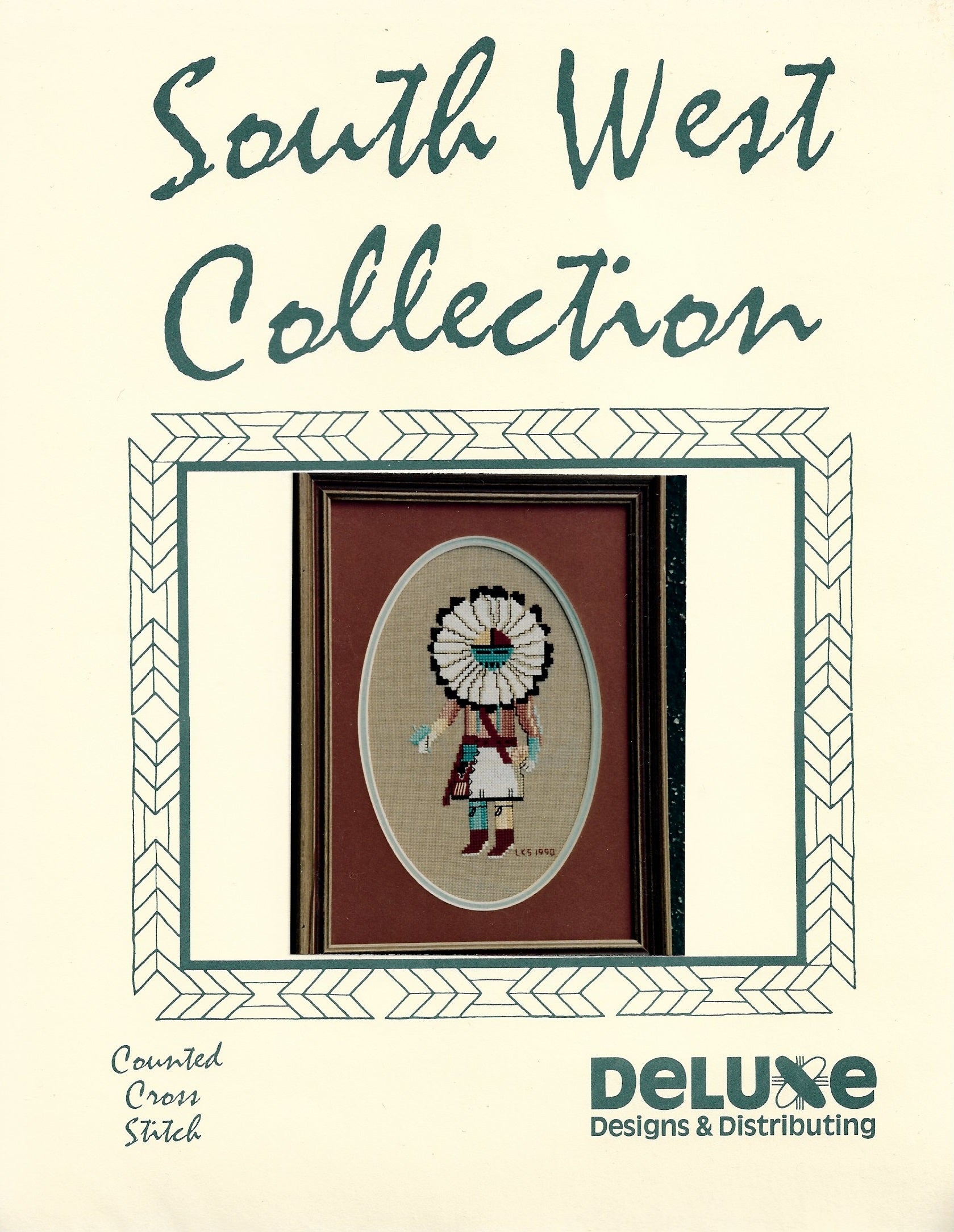 Deluxe Designs Tawa Sun Kachina southwest collection native american cross stitch pattern