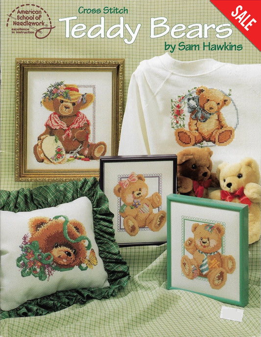 American School of Needlework Teddy Bears 3620 cross stitch pattern