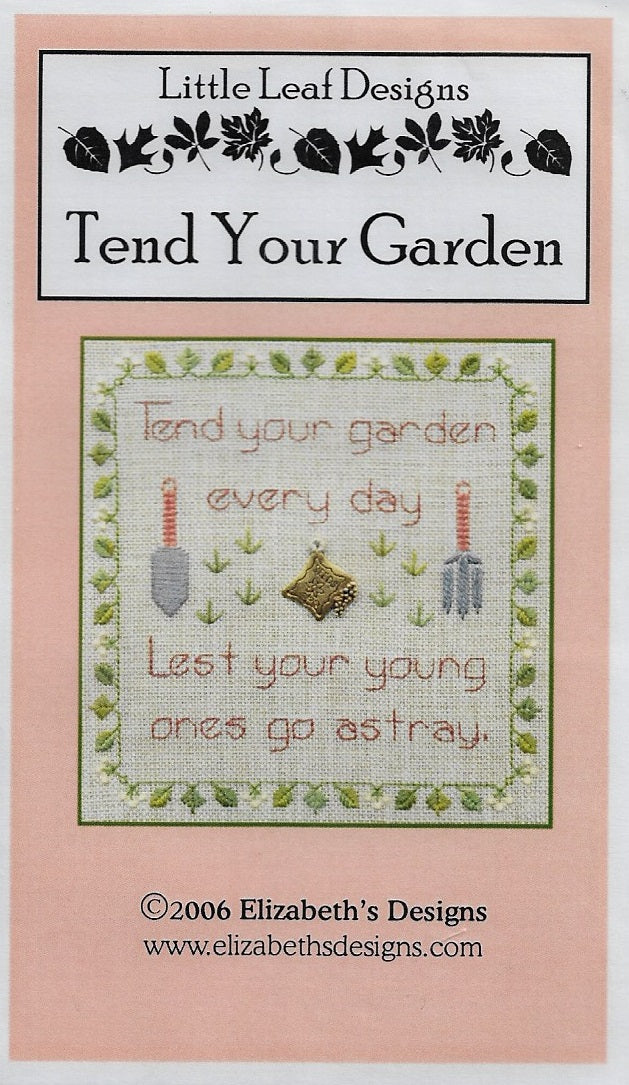 Elizabeth's Designs Tend Your Garden cross stitch pattern
