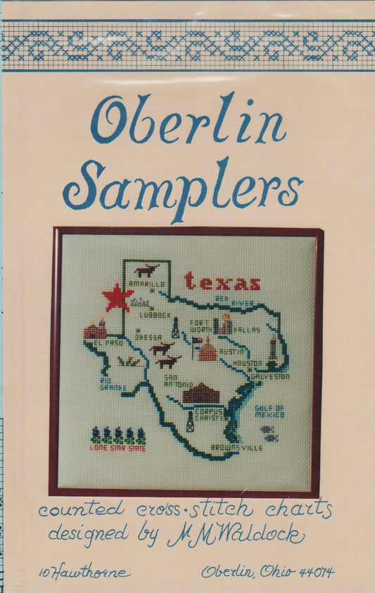 Oberlin Samplers Texas cross stitch pattern