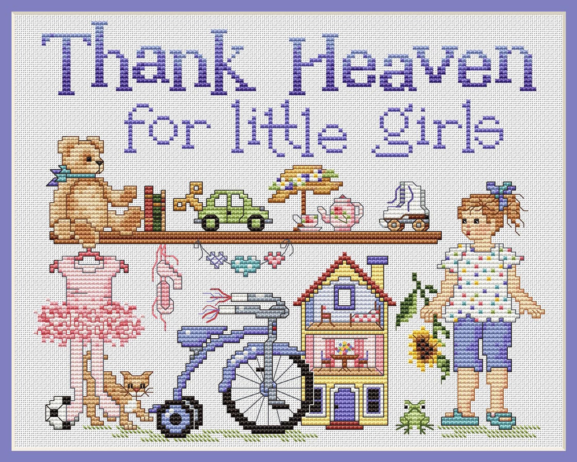 Sue Hillis Thank heaven for little girls L431 cross stitch pattern