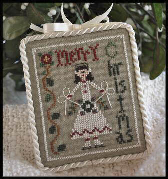 Little House Needlework The Merry Skater  All Dolled Up Ornament 7 cross stitch pattern