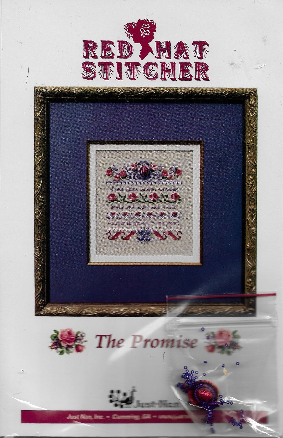 Just Nan The Promise Red Hat Society cross stitch pattern