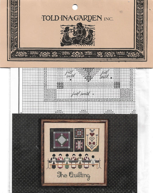 Told In A garden The Quilting Amish cross stitch pattern