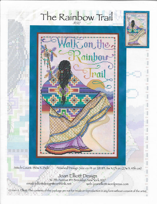 Joan Elliot Designs The Rainbow Trail JE127 native american cross stitch pattern